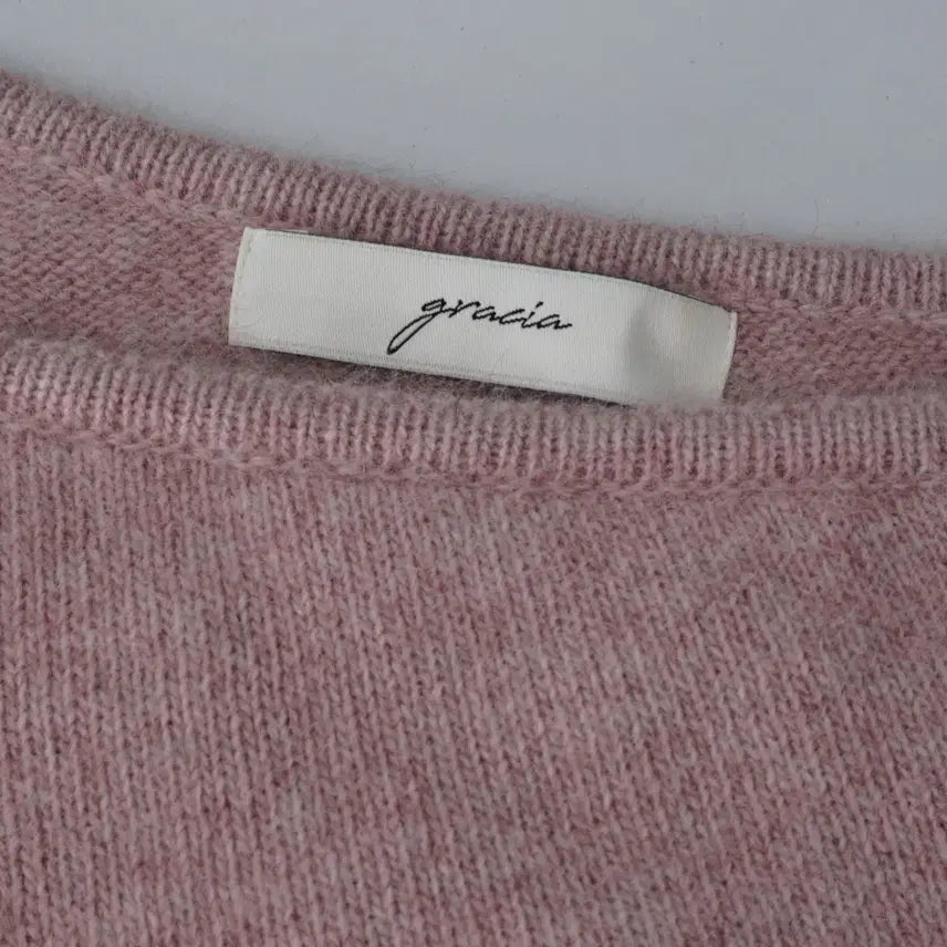 [BUNJANG] Gracia One-Shoulder Raccoon Knit Top / 그라시아 원숄더 라쿤 여리여리 니트 free