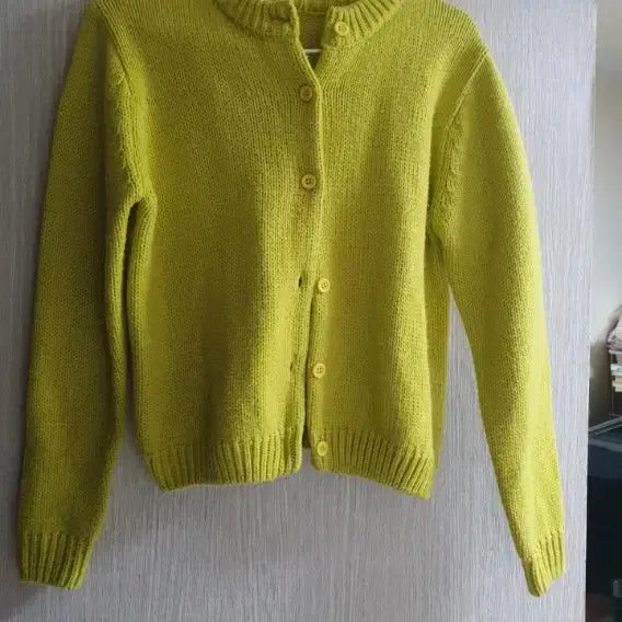 [BUNJANG] Unbranded Green and Brown Knit Cardigan / 상큼초록  다크 밤색 새상품니트 가디건