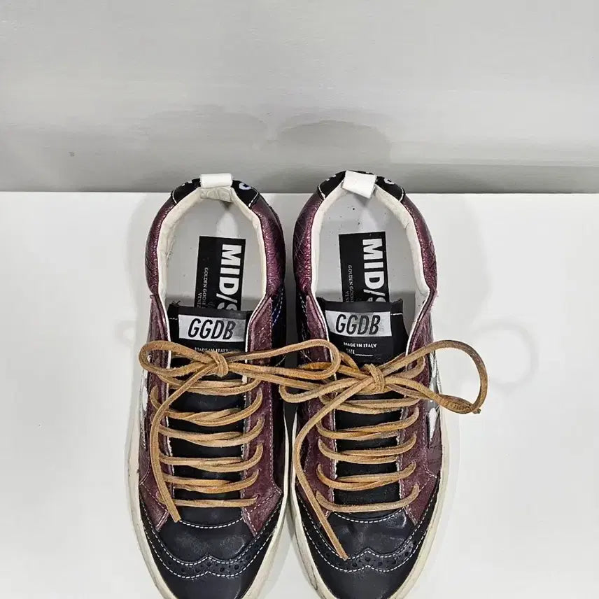 [BUNJANG] Golden Goose Mid Star Burgundy Sneakers (Size 36) / 골든구스 미드스타 버건디 스니커즈 36사이즈(230)