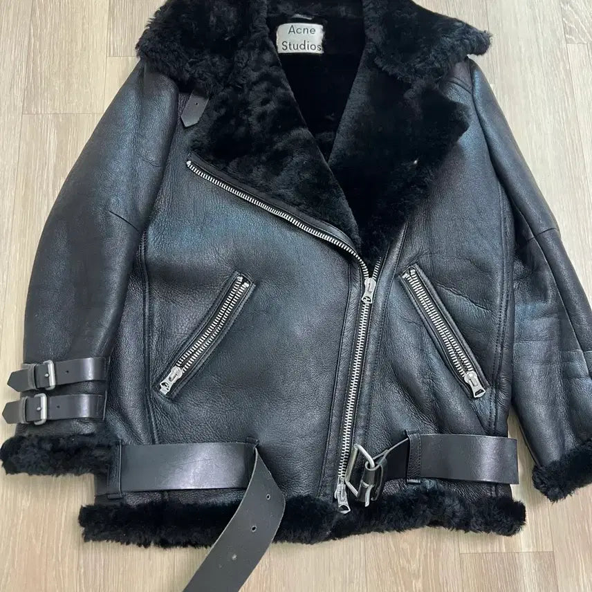 [BUNJANG] Acne Studios Velocity Lambskin Mouton Black Size 32 / 아크네스튜디오 벨로시티 양가죽 무스탕 블랙 32사이즈