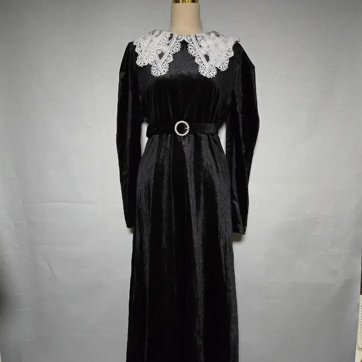 [BUNJANG] Cindy Velvet Long Dress Set / 새상품 신디 벨트 세트 벨벳 롱원피스