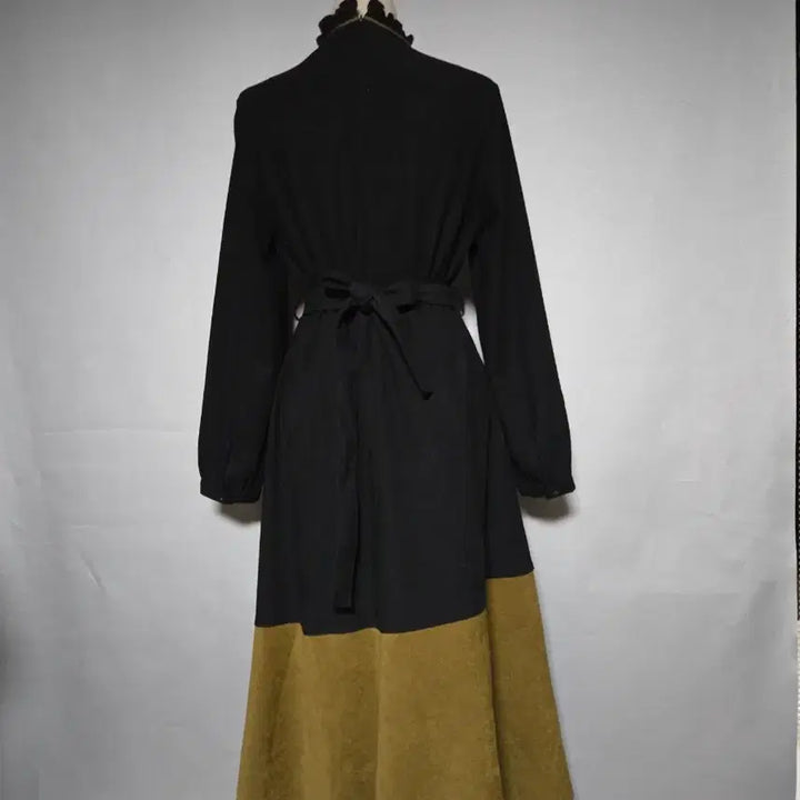 [BUNJANG] Top Girl Two-Tone Long Dress / 탑걸 투톤 롱원피스