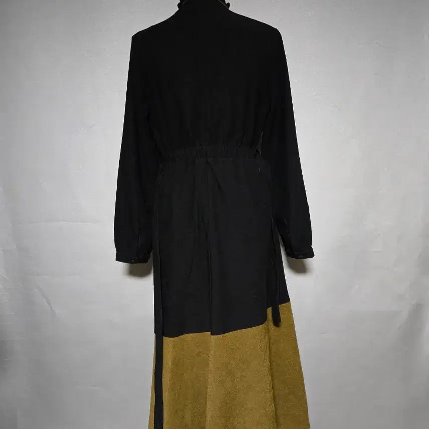 [BUNJANG] Top Girl Two-Tone Long Dress / 탑걸 투톤 롱원피스