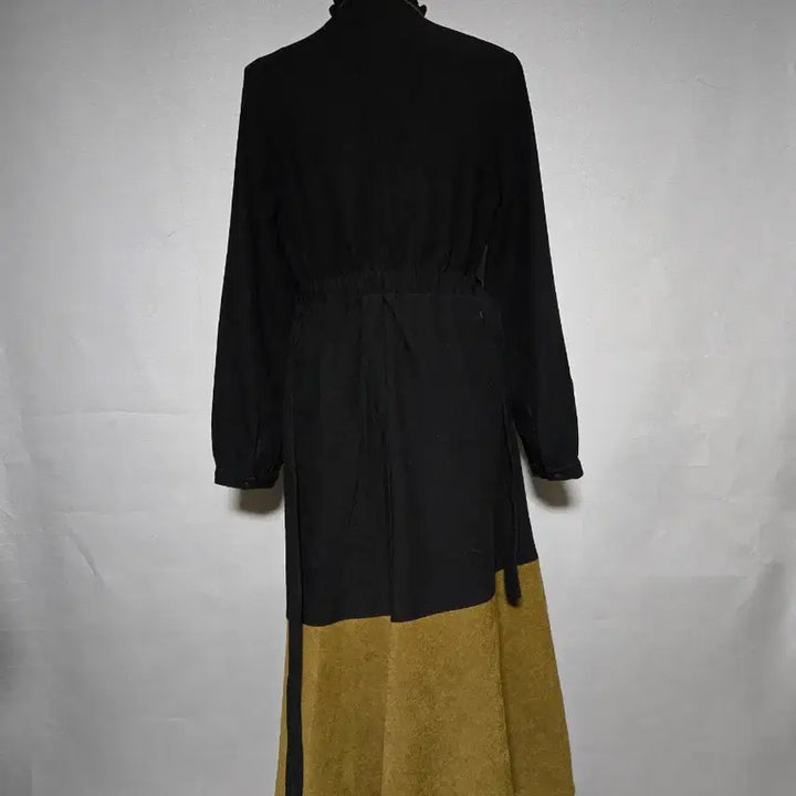 [BUNJANG] Top Girl Two-Tone Long Dress / 탑걸 투톤 롱원피스