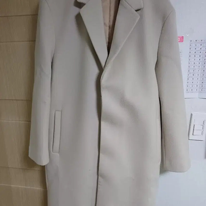 [BUNJANG] Drawfit Cashmere Single Coat - Cream / 드로우핏 캐시미어 싱글 코트 크림