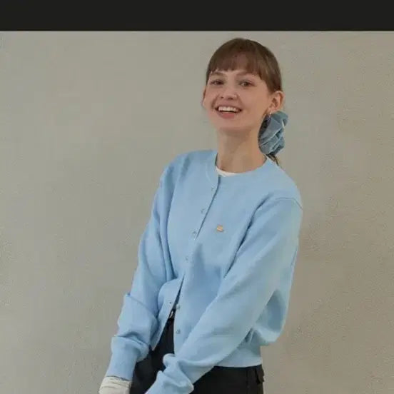 [SOLD OUT] 라퍼지 우먼 라운드가디건 하늘소라