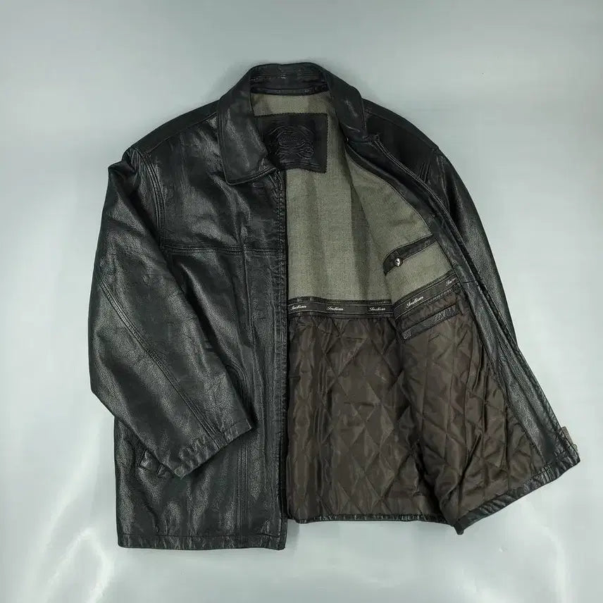 [BUNJANG] Indian Aging Black Inner Quilted Padded Lambskin Jacket / 언더아머 스포츠 블랙 실버 로고 플리스 게이터 기능성 져지 기모 마스크