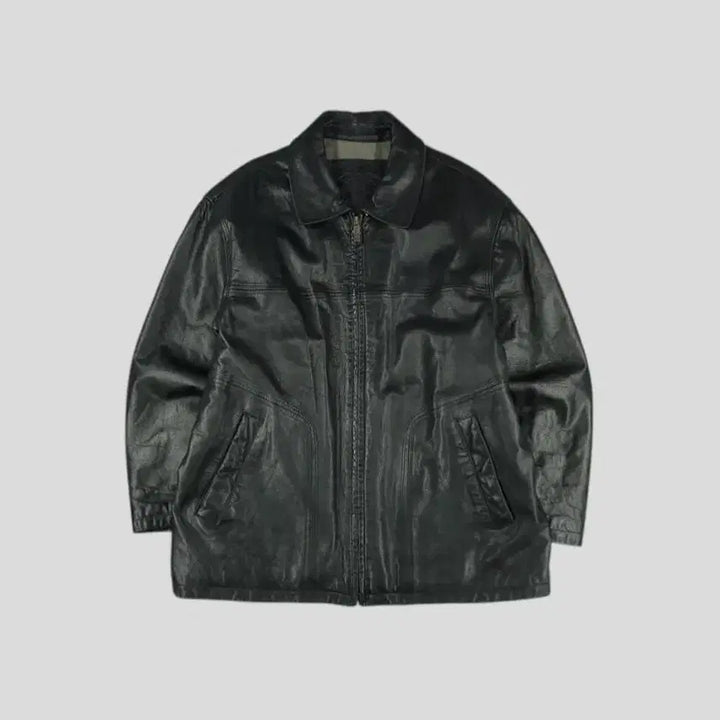 [BUNJANG] Indian Aging Black Inner Quilted Padded Lambskin Jacket / 언더아머 스포츠 블랙 실버 로고 플리스 게이터 기능성 져지 기모 마스크