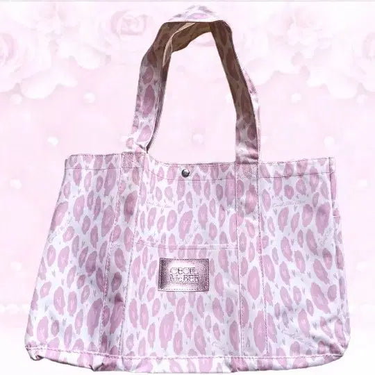 [BUNJANG] Cecil McBee Pink Leopard Tote Bag / 세실맥비 핑크 레오파드 토트백 갸루 오네갸루 히메갸루 가방 백