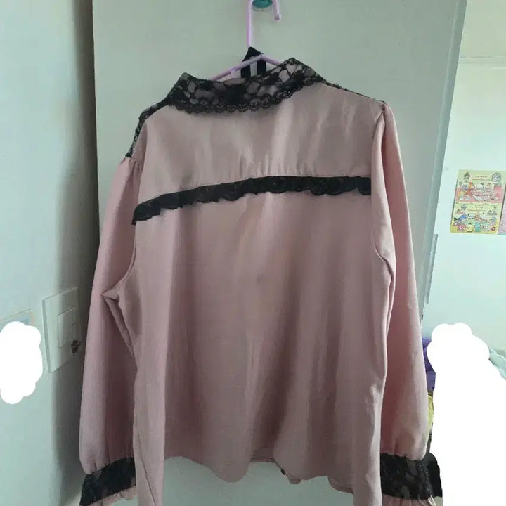 [SOLD OUT] 디어마이러브 시스루 리본 블라우스 5L 지뢰계 디마럽