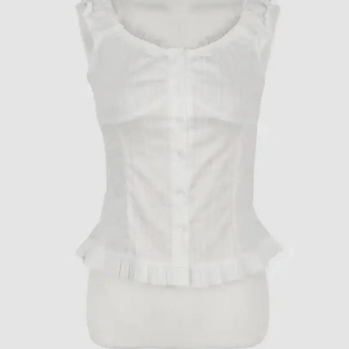 [BUNJANG] Hiniqu Pair Lace Frill Camisole Blouse / 히니크 페얼 레이스 프릴 나시 블라우스(새상품)