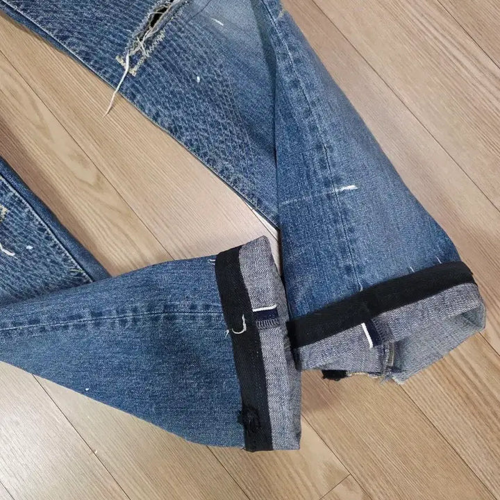 [BUNJANG] HOO KOO JAPAN Distressed Denim Pants / HOO KOO JAPAN 블루 디스트로이드 데님 팬츠
