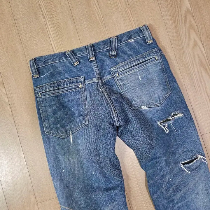 [BUNJANG] HOO KOO JAPAN Distressed Denim Pants / HOO KOO JAPAN 블루 디스트로이드 데님 팬츠