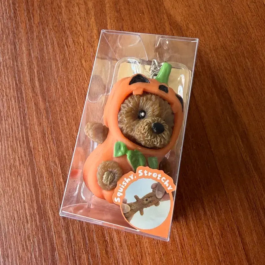 [BUNJANG] BearRara Fidget Bear Squishy Keyring (Pumpkin) / 베어라라 피젯베어 스퀴시 키링 (호박)