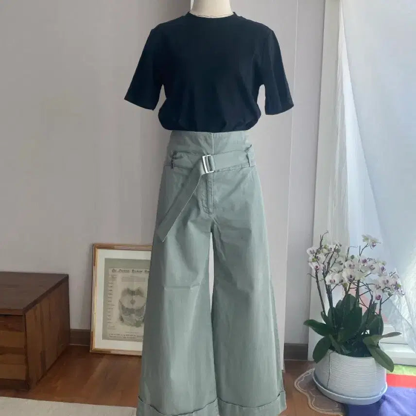 [BUNJANG] PESERICO Crop Cotton Slacks / PESERICO 페세리코 크롭 코튼슬랙스(40)