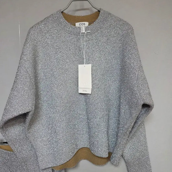 [BUNJANG] COS Silver Glitter Knit Skirt Set USXS / COS 실버 글리터 니트 스커트 셋업 usxs