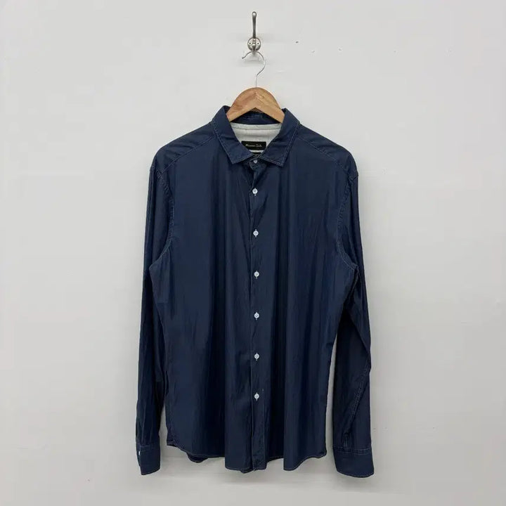 [SOLD OUT] 마시모두띠 네이비 긴팔 셔츠 남2XL