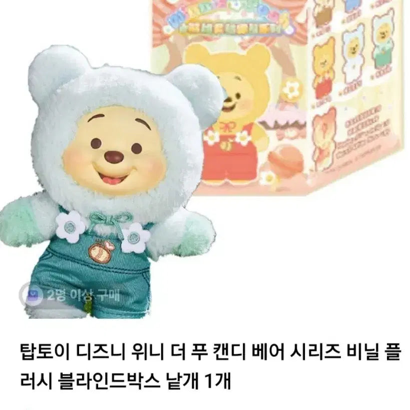 [BUNJANG] Disney Winnie the Pooh Candy Bear Keyring Doll / 탑토이 곰돌이푸 캔디베어 키링인형 블루베리폼