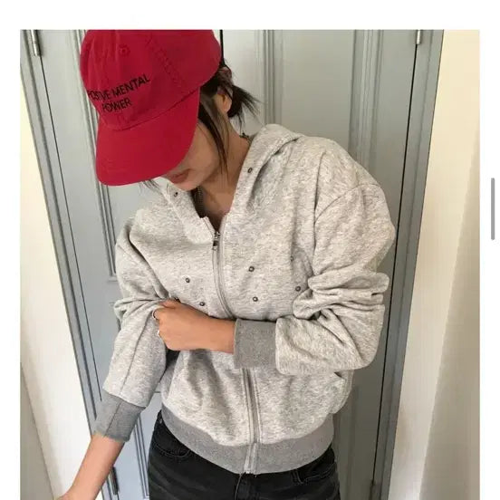 [SOLD OUT] 노어슨 STUD BALL HOOD ZIP-UP 후드집업 멜란지