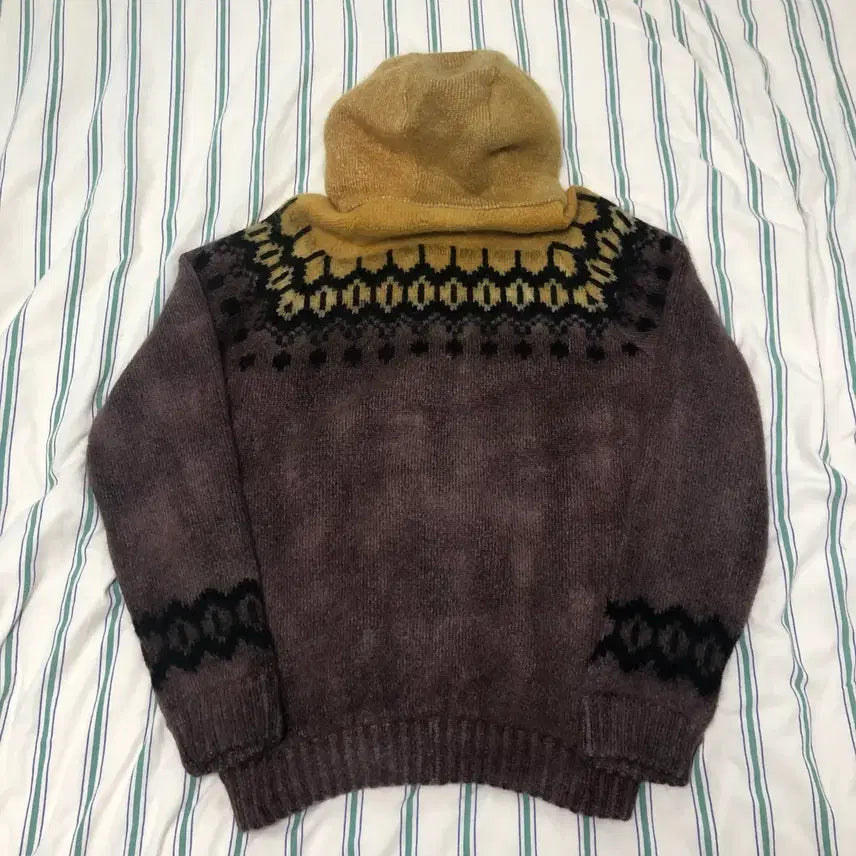 [BUNJANG] RANRA Mohair Blend Knit Sweater Hoodie / RANRA 란라 모헤어 블렌드 니트 스웨터 후디