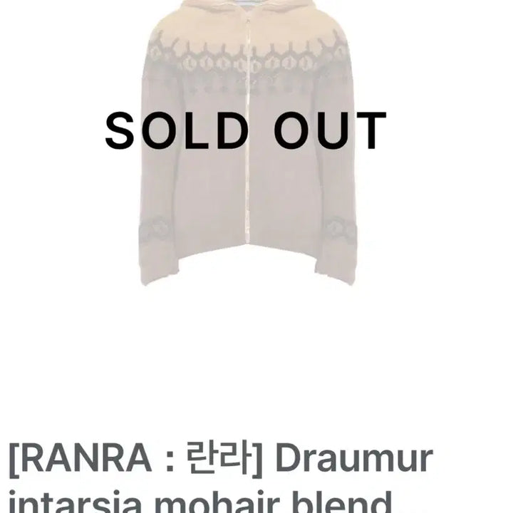 [BUNJANG] RANRA Mohair Blend Knit Sweater Hoodie / RANRA 란라 모헤어 블렌드 니트 스웨터 후디