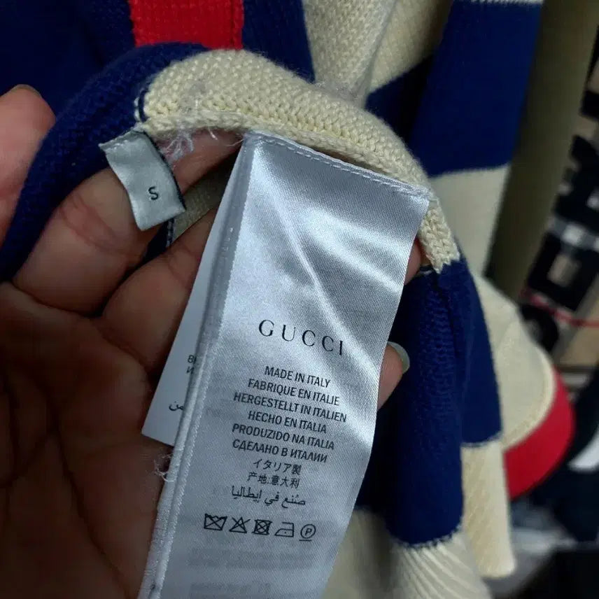 [BUNJANG] Gucci Striped Knit Cardigan (Size 100) / 구찌 스트라이프 니트 가디건 실측100