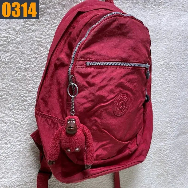 [BUNJANG] Kipling Y2K Red Backpack / 키플링 Y2K 레드 백팩