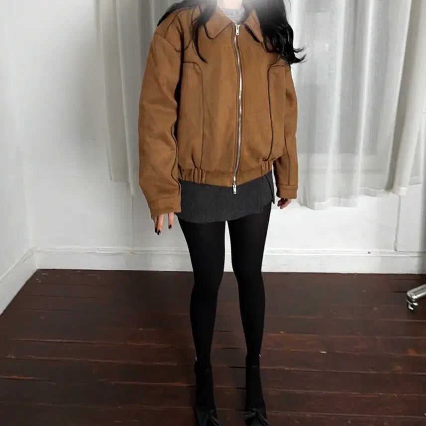 [BUNJANG] Suede Jacket (Black, Camel) / (새것) 스웨이드자켓(블랙,카멜)