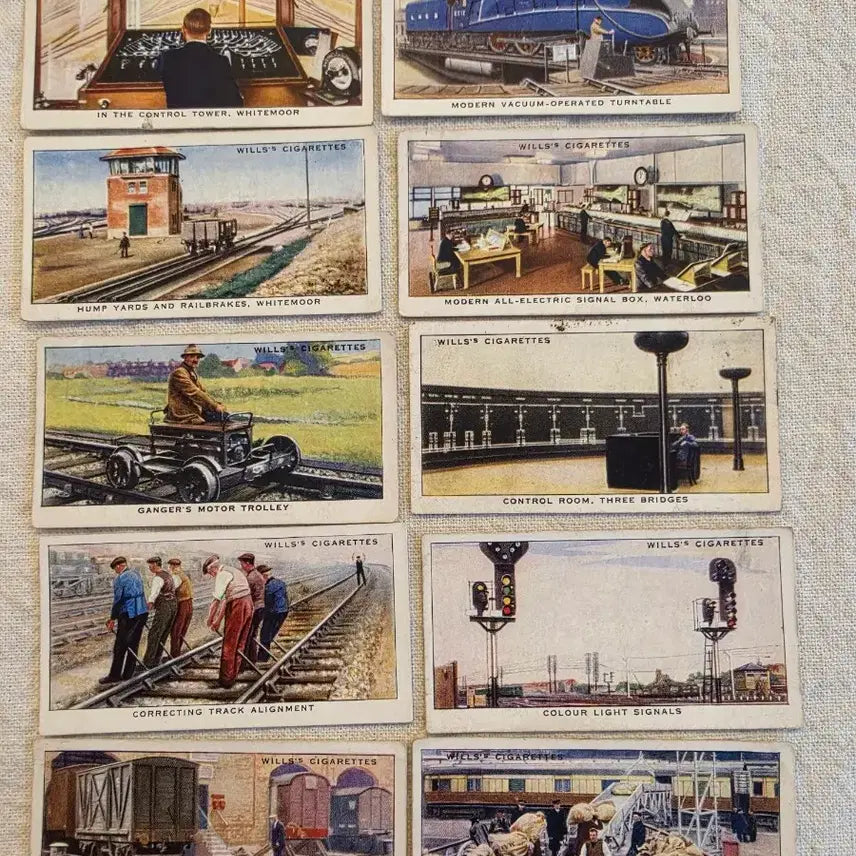 [BUNJANG] W.D. &amp; H.O. Wills Railway Equipment Vintage Card Set / 영국빈티지카드 유럽빈티지카드 기차 철도 열차 증기기관차
