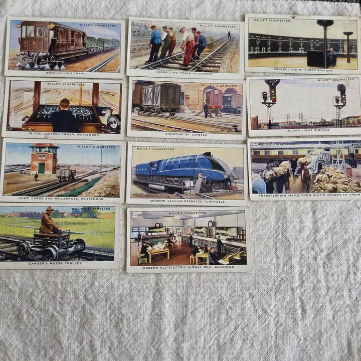 [BUNJANG] W.D. &amp; H.O. Wills Railway Equipment Vintage Card Set / 영국빈티지카드 유럽빈티지카드 기차 철도 열차 증기기관차