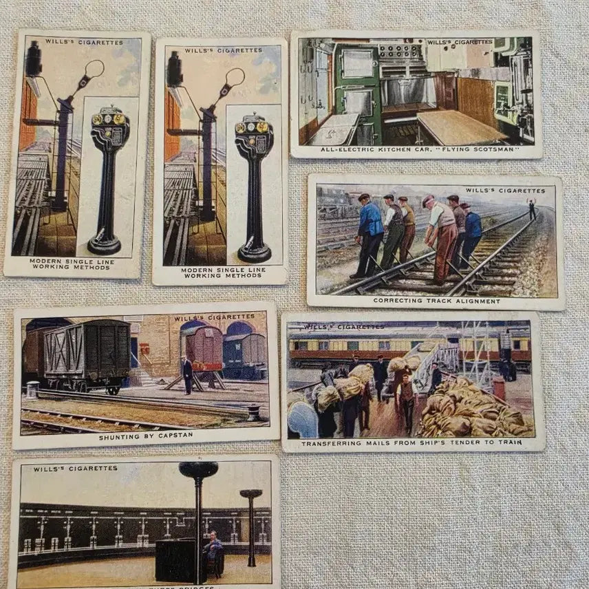 [BUNJANG] W.D. &amp; H.O. Wills Railway Equipment Vintage Card Set / 영국빈티지카드 유럽빈티지카드 기차 철도 열차 증기기관차