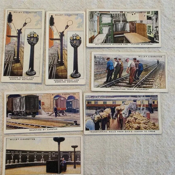 [BUNJANG] W.D. &amp; H.O. Wills Railway Equipment Vintage Card Set / 영국빈티지카드 유럽빈티지카드 기차 철도 열차 증기기관차