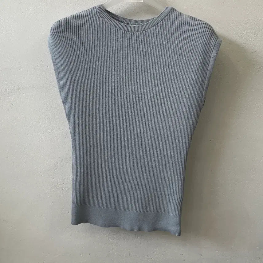 [BUNJANG] Layered Ribbed Knit Tank Top / 새상품 레이어드 골지 니트 캡소매 나시