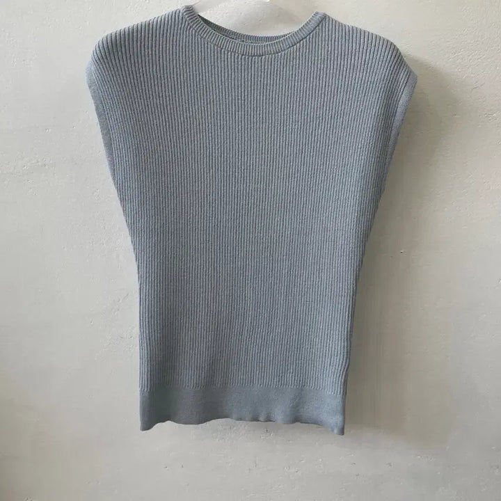 [BUNJANG] Layered Ribbed Knit Tank Top / 새상품 레이어드 골지 니트 캡소매 나시