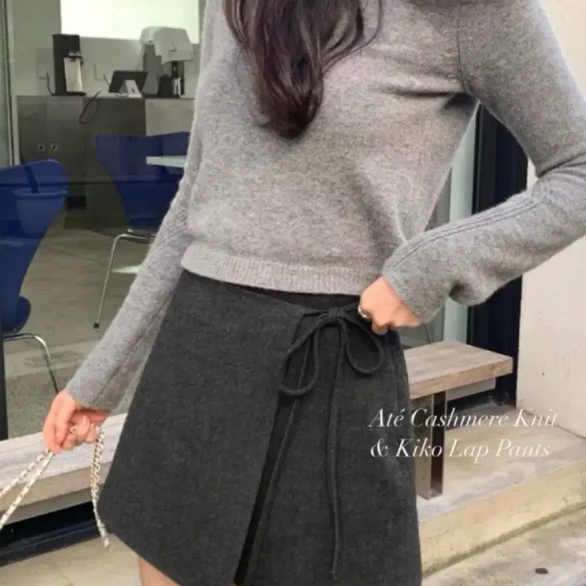 [BUNJANG] LePlain Ete Gray Cashmere Knit Sweater / 르플레인 에떼 그레이 캐시미어 니트 /르베인온트베르니릴리코츠온드민르플레인