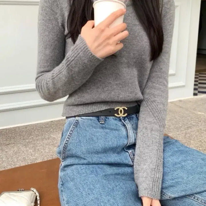 [BUNJANG] LePlain Ete Gray Cashmere Knit Sweater / 르플레인 에떼 그레이 캐시미어 니트 /르베인온트베르니릴리코츠온드민르플레인
