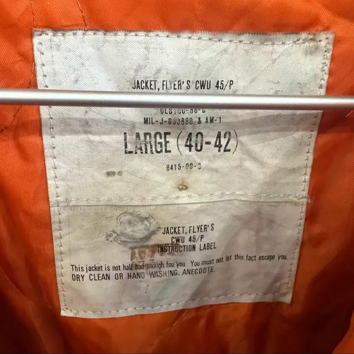 [BUNJANG] 80s CWU 45/P Flight Jacket / 80s CWU 45/P (MA-2) 플라이트 자켓