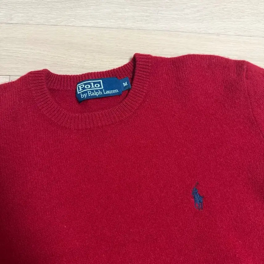 [BUNJANG] Polo Ralph Lauren Lambswool Knit Sweater / 폴로 랄프로렌 램스울 니트 레드