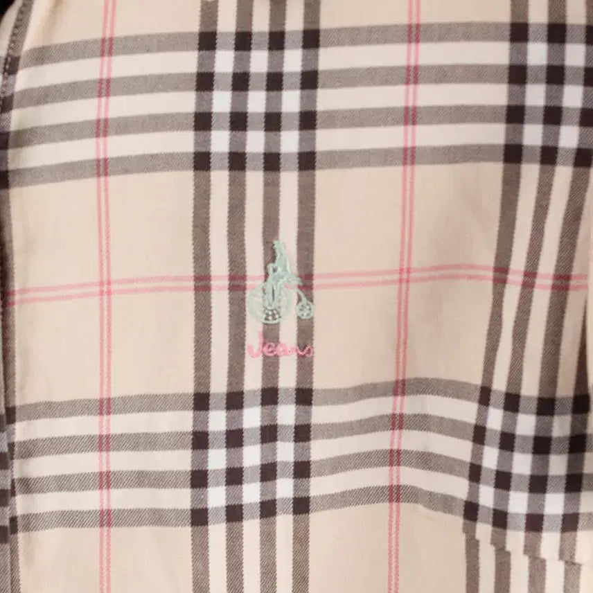 [BUNJANG] Beanpole Checkered Short Sleeve Shirt / 빈폴 반팔 체크셔츠