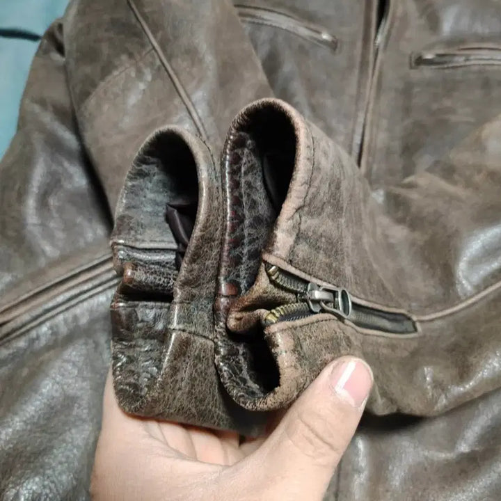 [BUNJANG] RRL 1960s Style Cowhide Leather Jacket / RRL 1960 스타일 복각 빈티지 카우하이드 레더 자켓