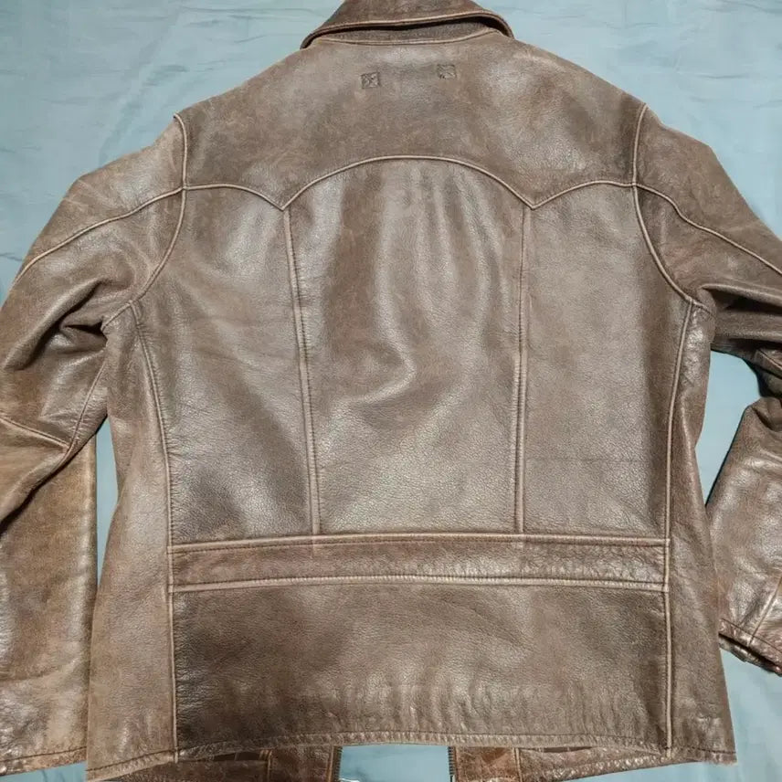 [BUNJANG] RRL 1960s Style Cowhide Leather Jacket / RRL 1960 스타일 복각 빈티지 카우하이드 레더 자켓