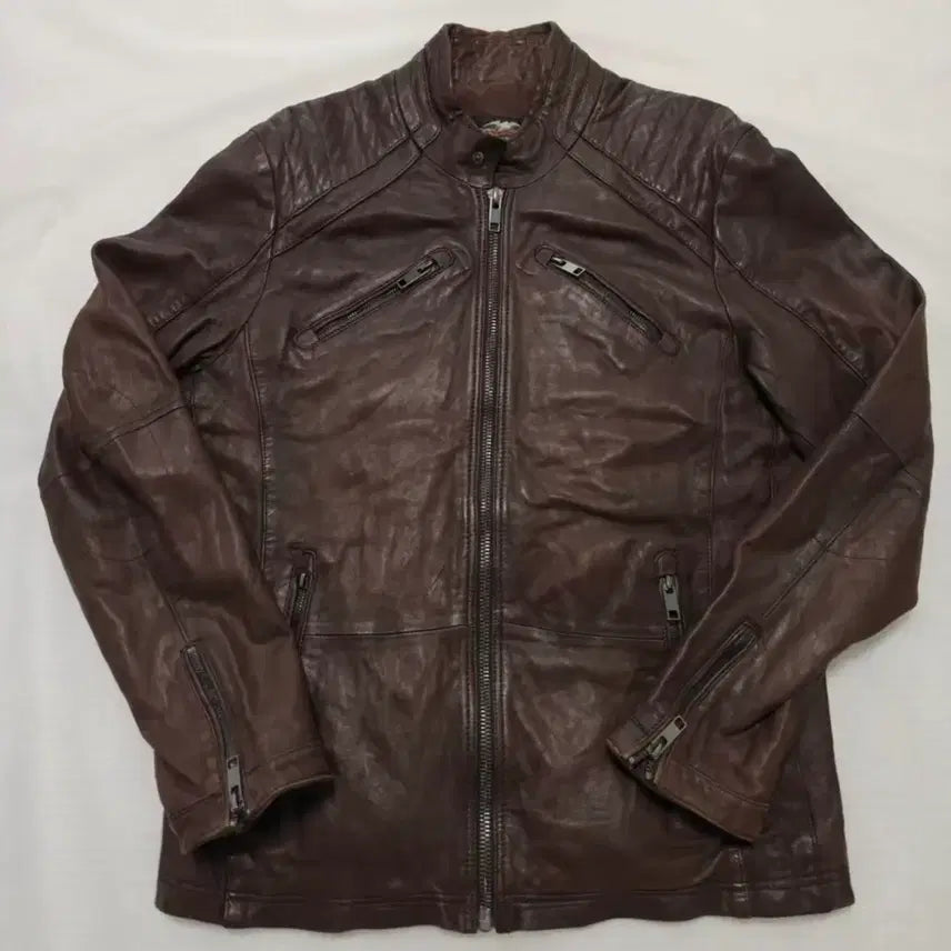 [BUNJANG] Harley Davidson Vintage Lambskin Leather Jacket / Harley Davidson빈티지 램스킨 레더 자켓