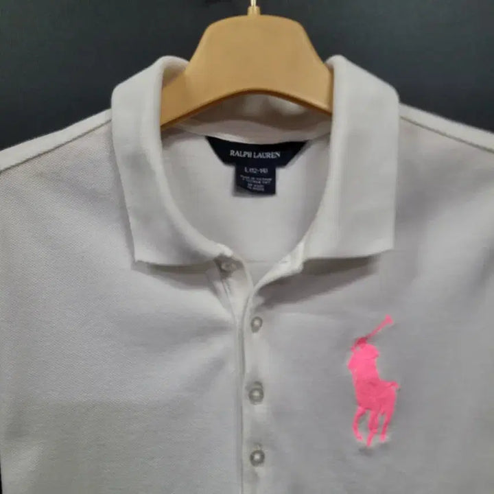 [SOLD OUT] Ralph Lauren 랄프로렌 화이프 핑크 자수로고 빅포니 셔츠