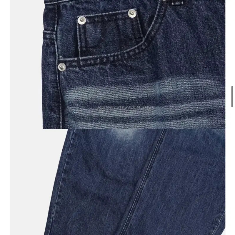 [BUNJANG] Thecross Curve Denim Wide Pants / Thecross 커브 데님 팬츠 와이드팬츠 (새상품)
