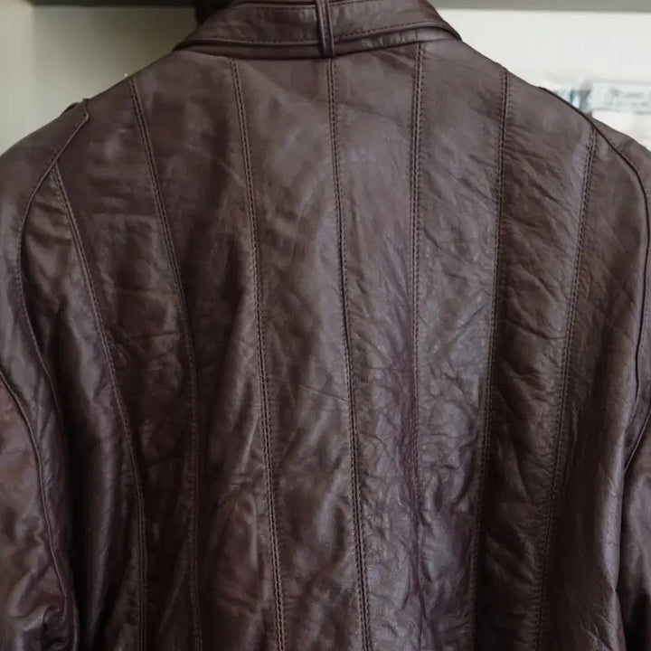 [BUNJANG] Members Only Real Leather Bomber Jacket / 멤버스 온리 리얼 레더 봄버 105 사이즈