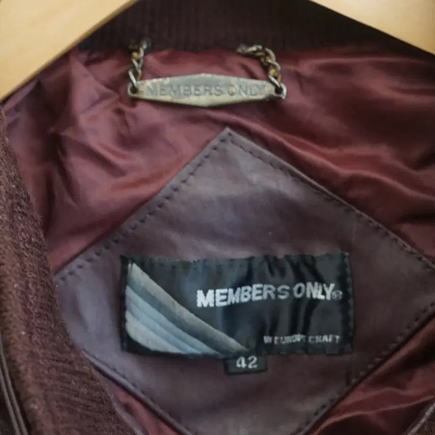 [BUNJANG] Members Only Real Leather Bomber Jacket / 멤버스 온리 리얼 레더 봄버 105 사이즈