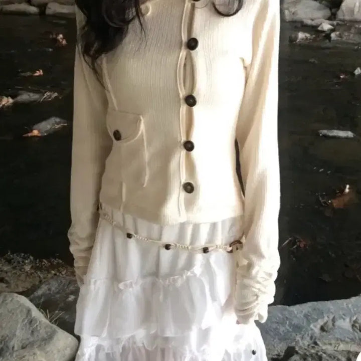 [BUNJANG] Moniz High Neck Button Knit Cardigan / 모니즈 하이넥 버튼 니트 가디건