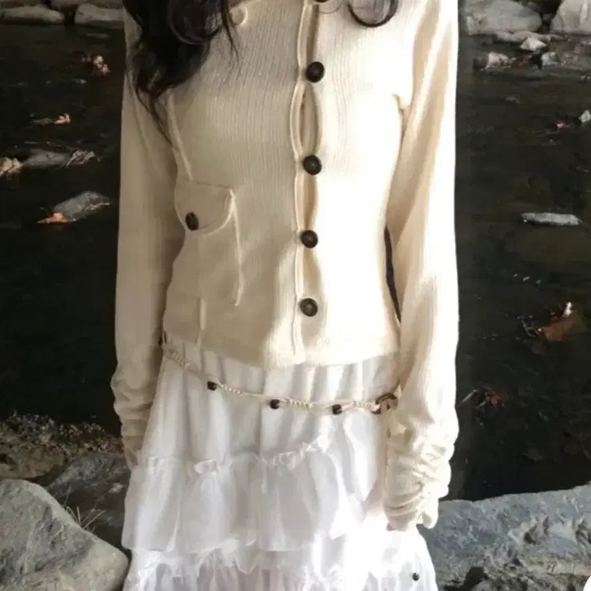 [BUNJANG] Moniz High Neck Button Knit Cardigan / 모니즈 하이넥 버튼 니트 가디건
