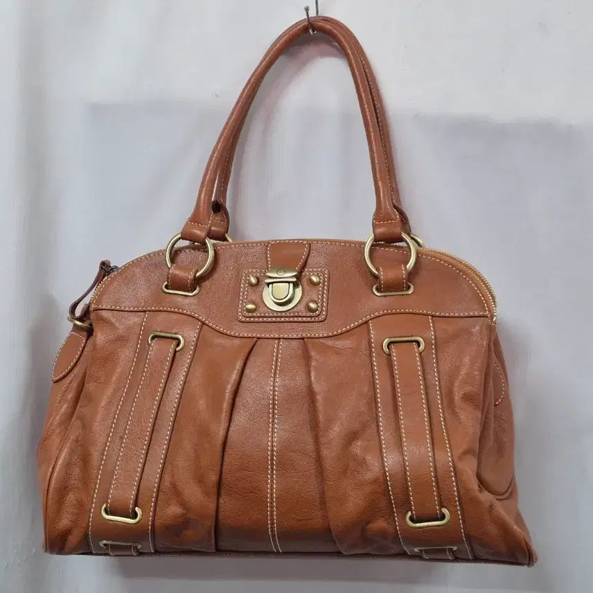 [BUNJANG] MISSONI Brown Leather Tote Shoulder Bag / MISSONI 브라운 레더 토트백 숄더백
