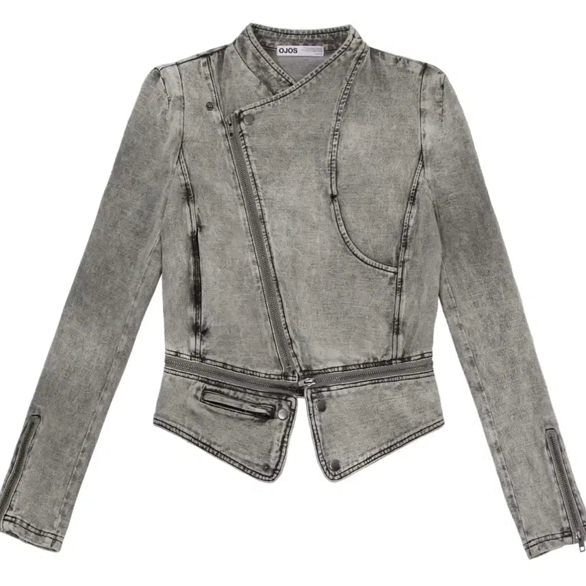 [BUNJANG] ojos Spandex Denim Rider Jacket / ojos 오호스 스판 데님 라이더 재킷